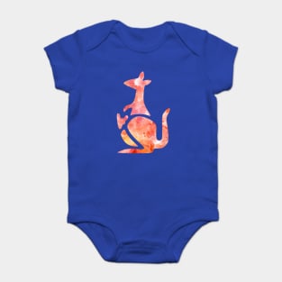 Kangaroo Watercolor Baby Bodysuit